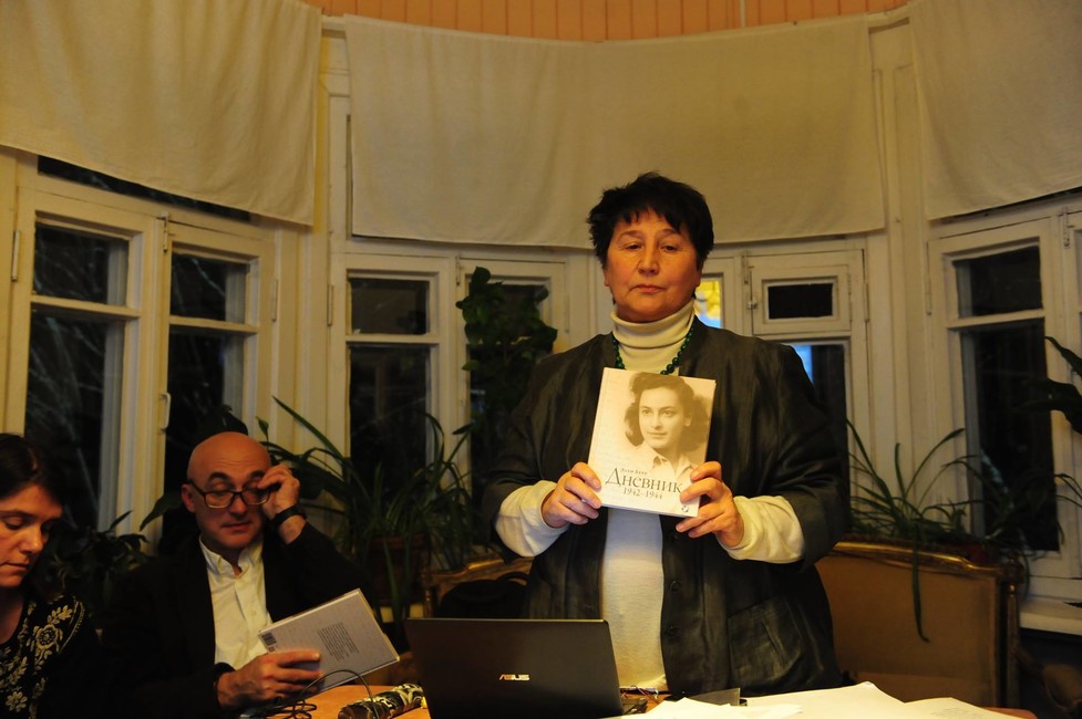 Наталья Мавлевич на презентации книги в Доме Пастернака, 26 ноября 2016 года. Фото: Виктория Ивлева