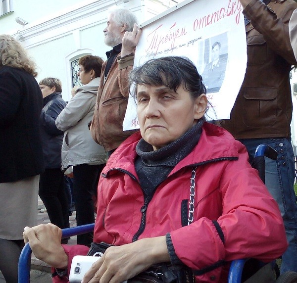Участница голодовки — инвалид 1 группы Галина Глинская