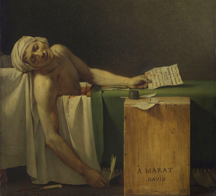 «Смерть Марата», фрагмент картины Жака Луи Давида, 1793